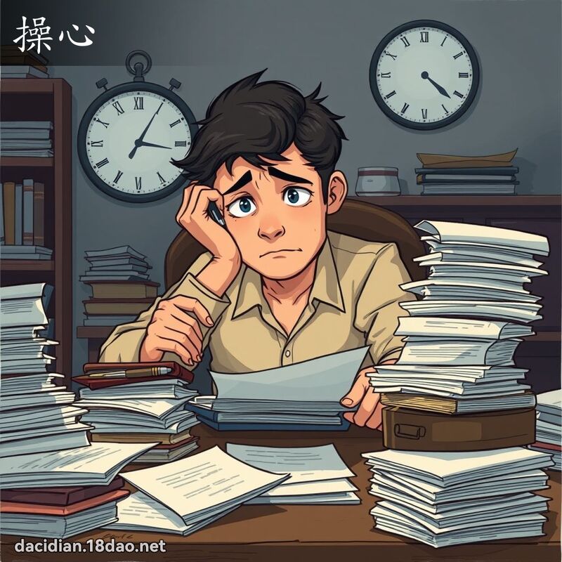 操心 - 国语大辞典配图