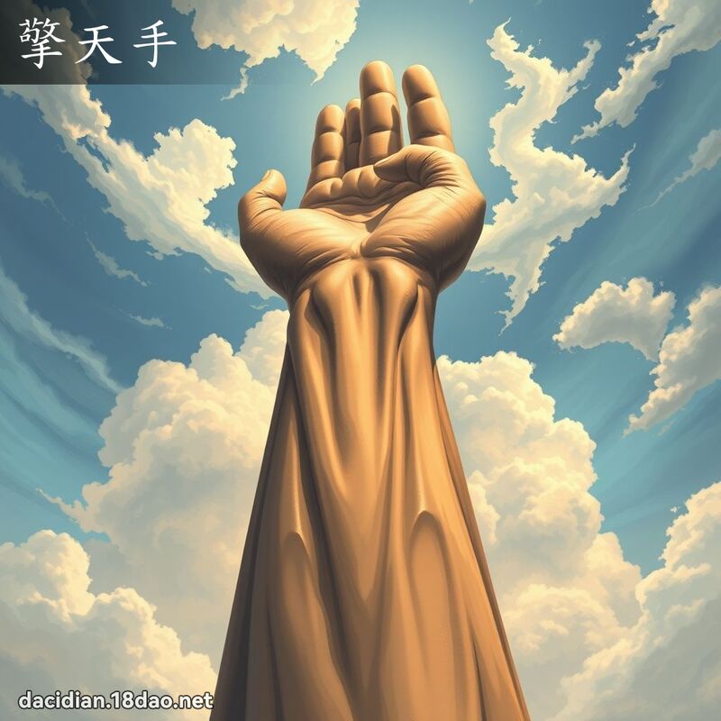 擎天手 - 国语大辞典配图