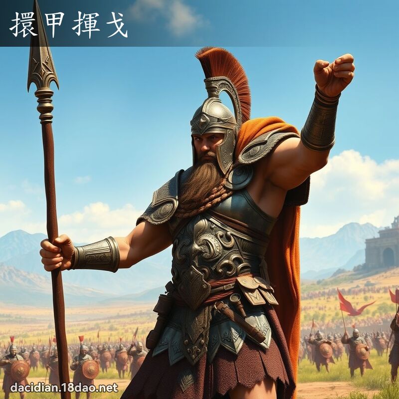 擐甲揮戈 - 國語大辭典配圖