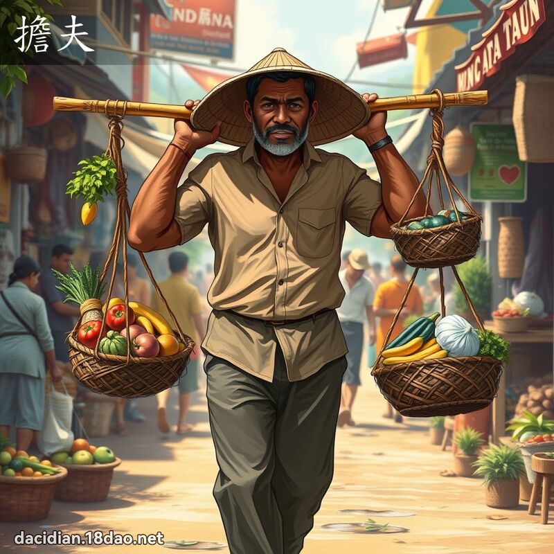 擔夫 - 國語大辭典配圖