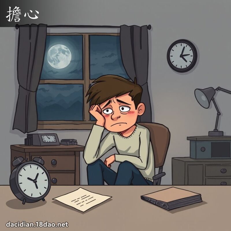 擔心 - 國語大辭典配圖