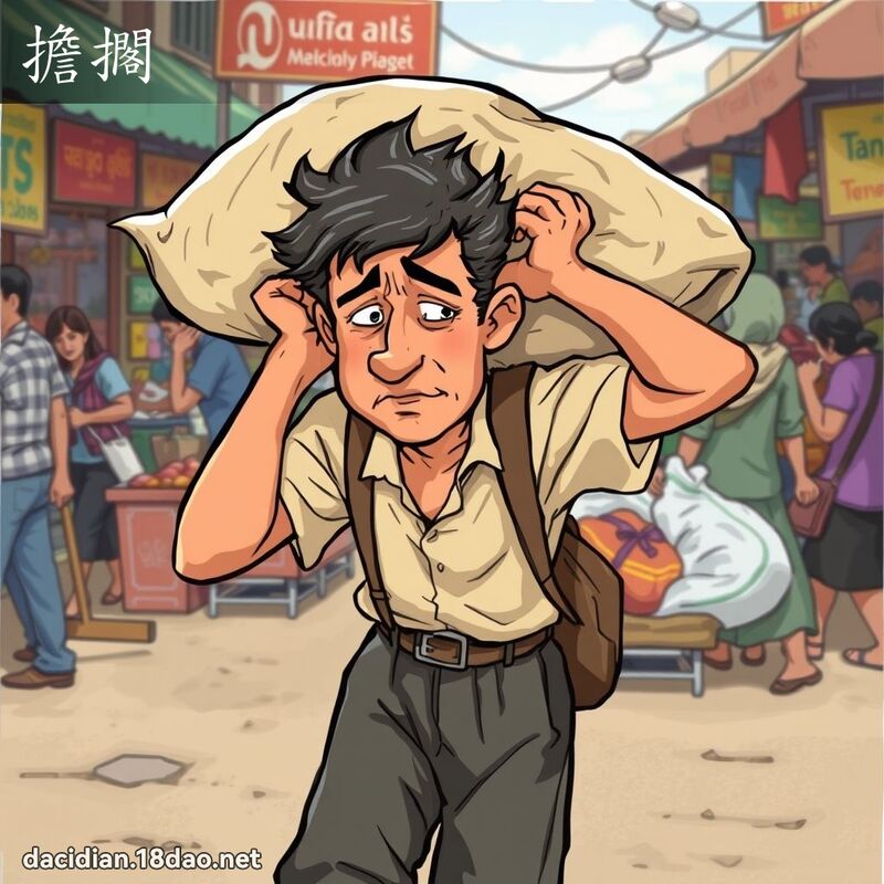擔擱 - 國語大辭典配圖