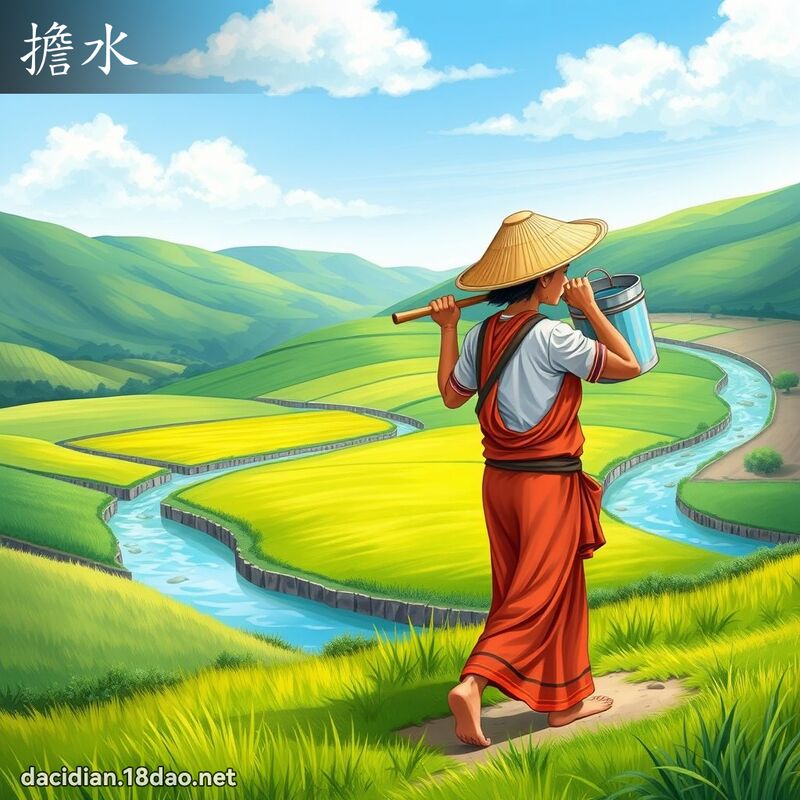 擔水 - 國語大辭典配圖
