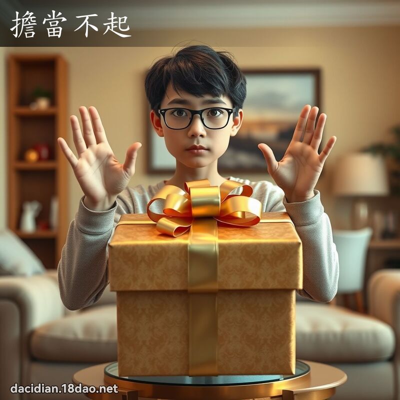 擔當不起 - 國語大辭典配圖