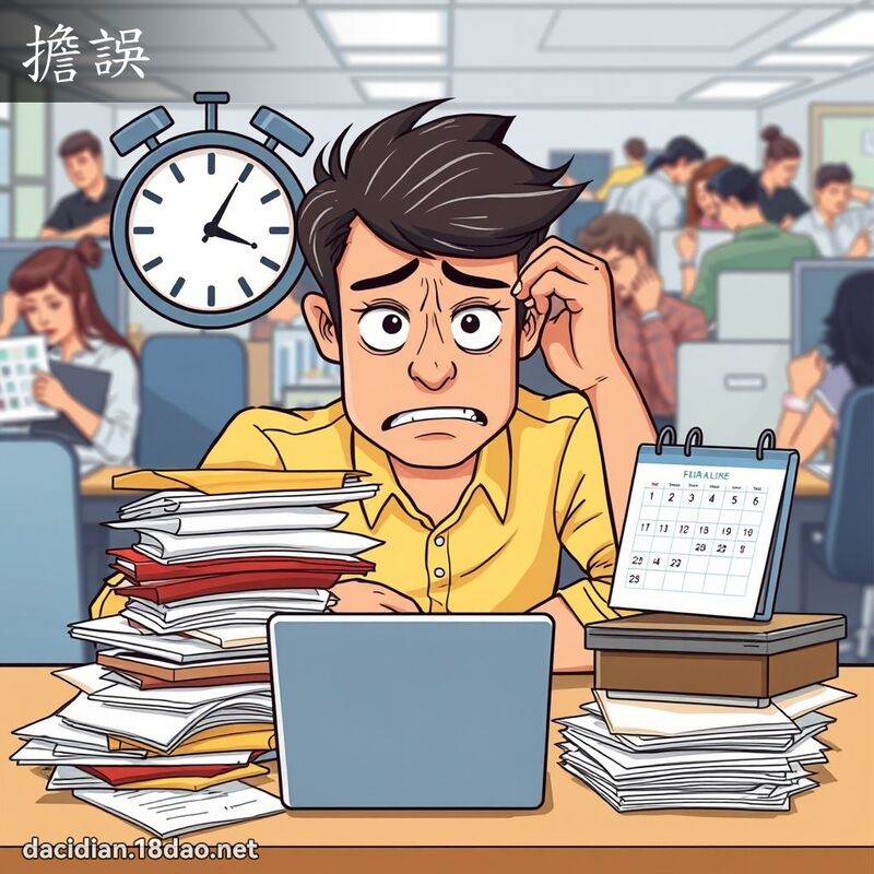 担误 - 国语大辞典配图