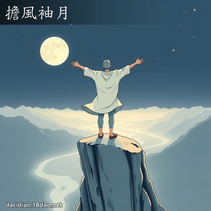 担风袖月 - 国语大辞典配图