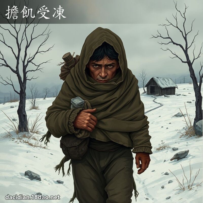 担飢受冻 - 国语大辞典配图