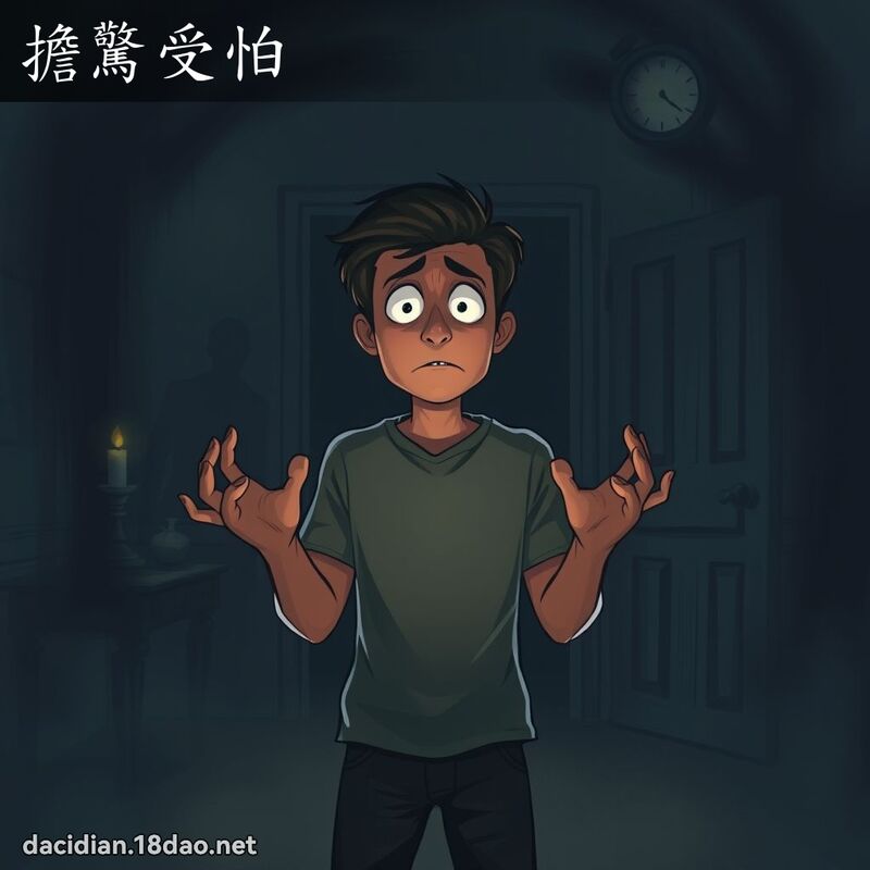 担惊受怕 - 国语大辞典配图