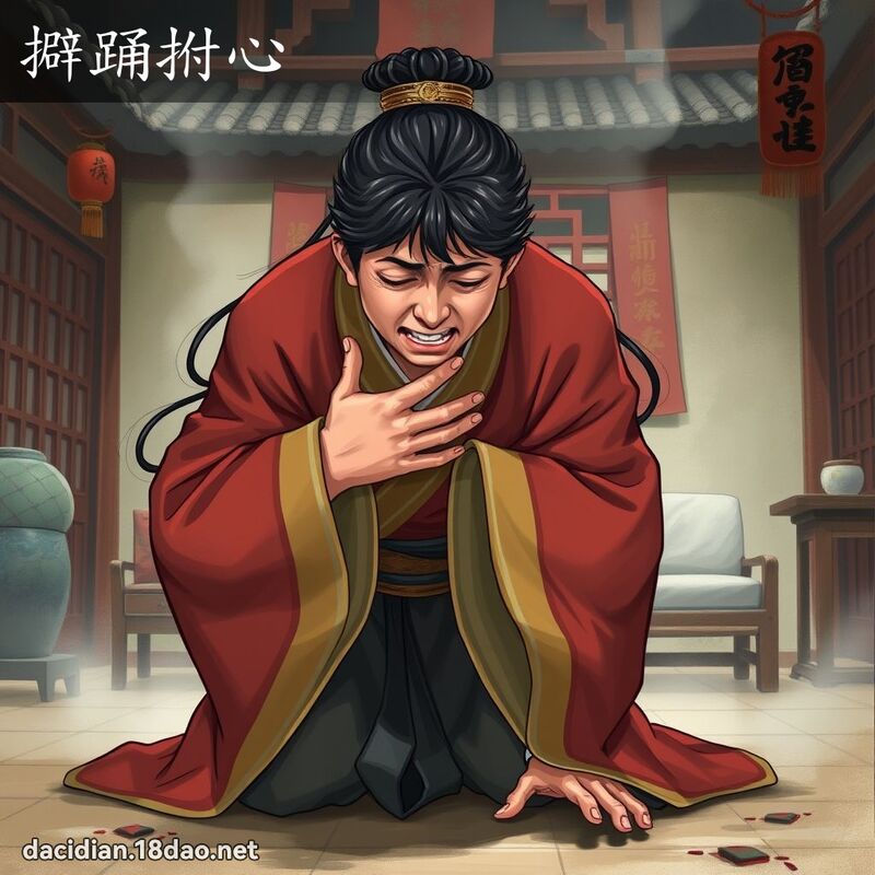擗踊拊心 - 国语大辞典配图