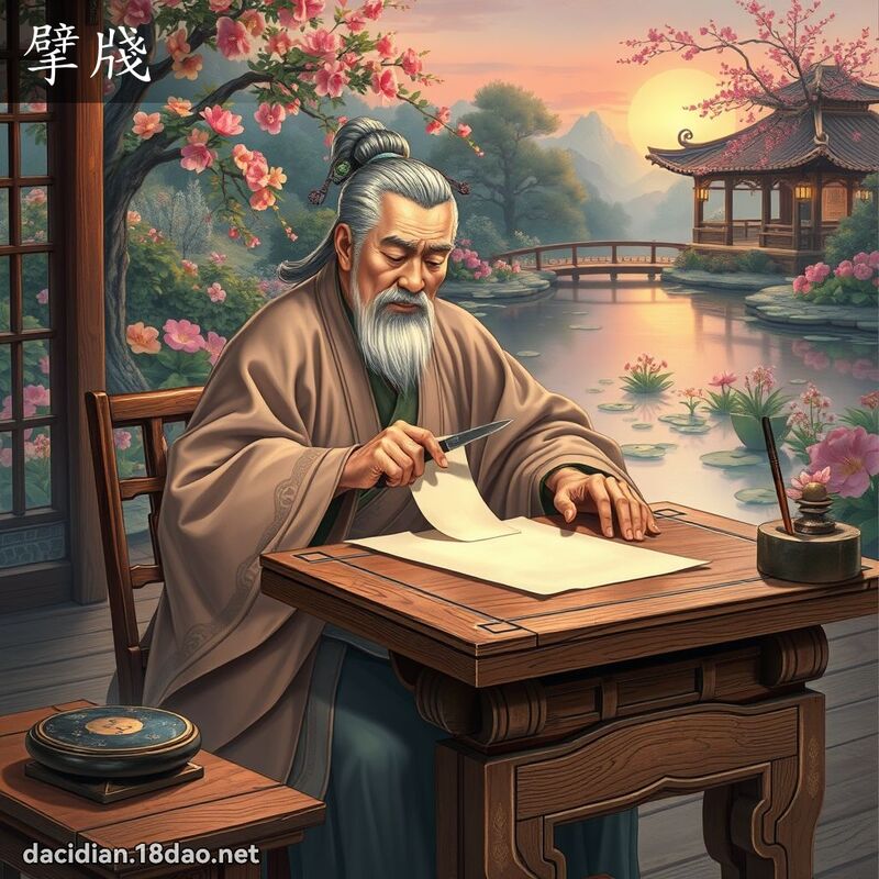 擘牋 - 國語大辭典配圖
