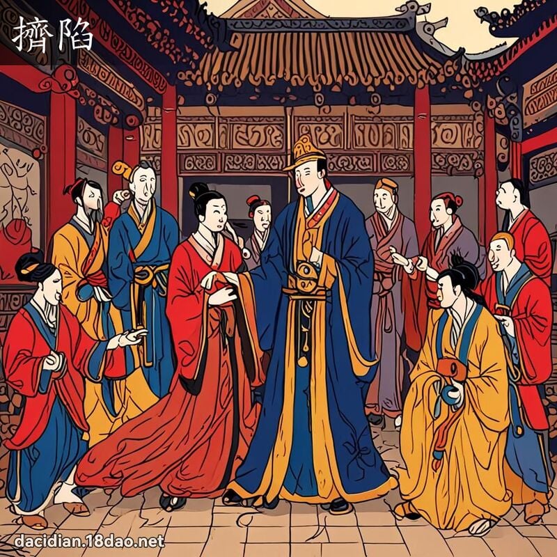 擠陷 - 國語大辭典配圖