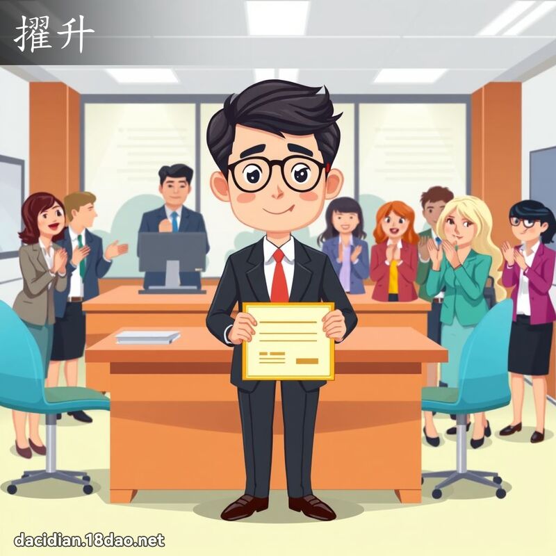 擢升 - 国语大辞典配图