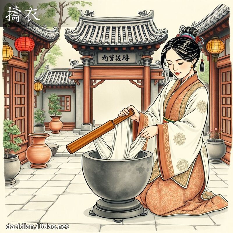 擣衣 - 国语大辞典配图