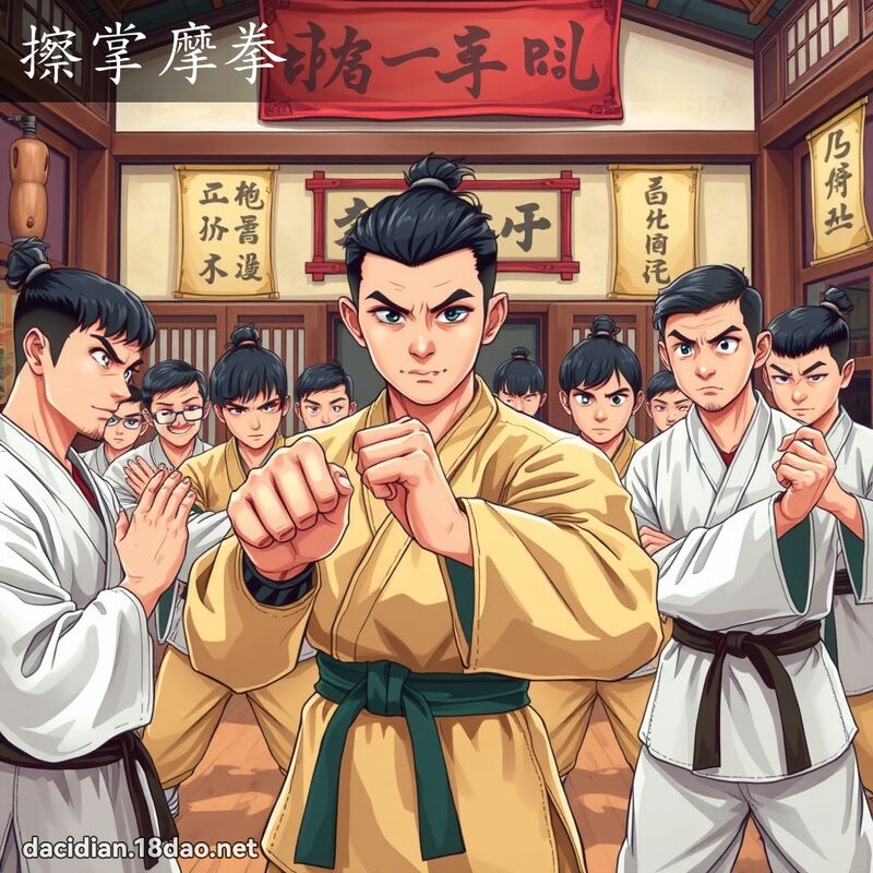 擦掌摩拳 - 国语大辞典配图