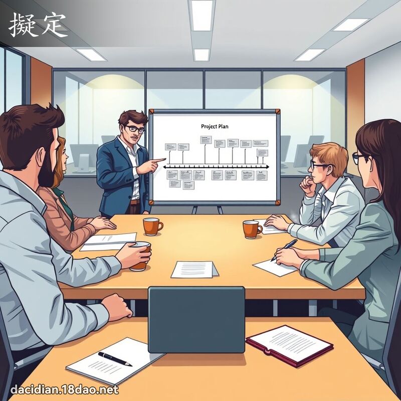 擬定 - 国语大辞典配图