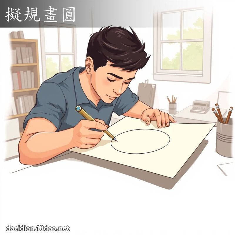 擬規畫圓 - 國語大辭典配圖