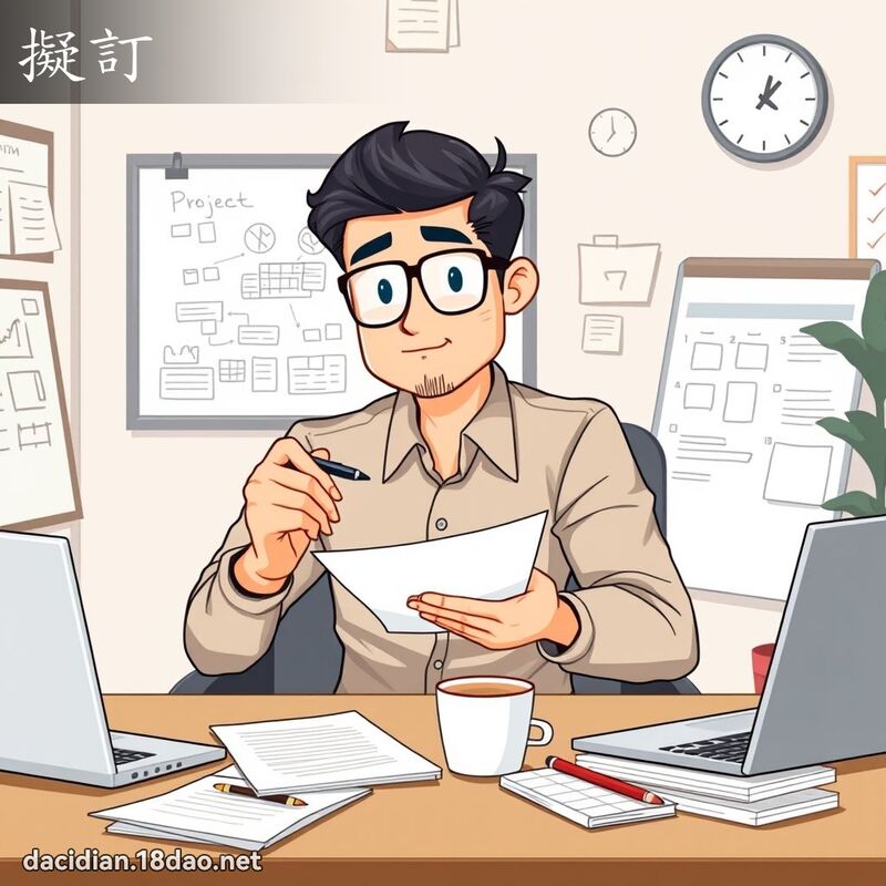 擬订 - 国语大辞典配图