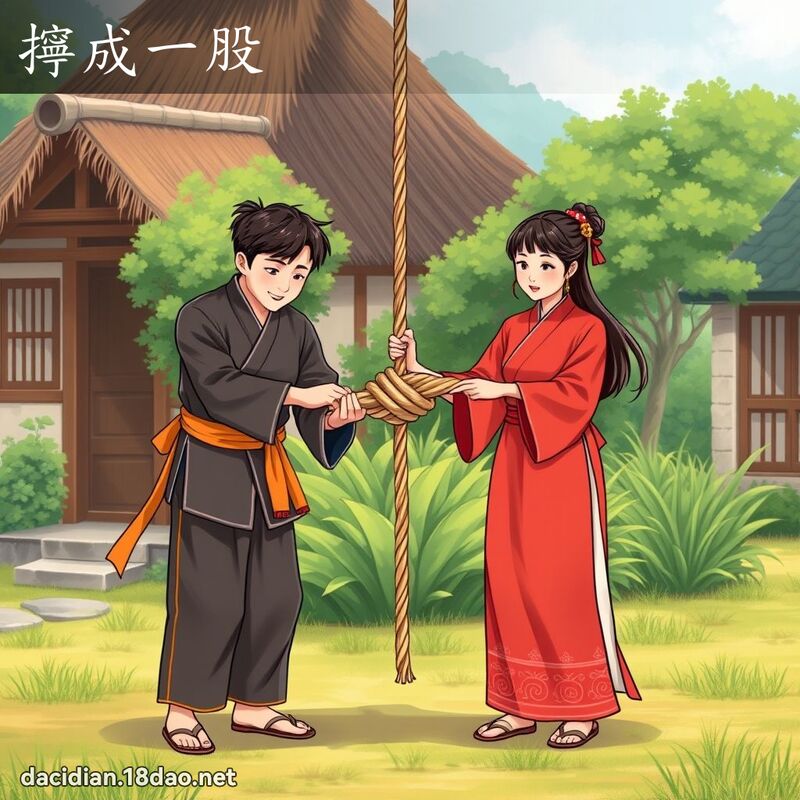 拧成一股 - 国语大辞典配图