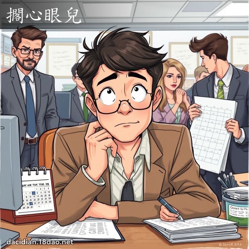 搁心眼儿 - 国语大辞典配图