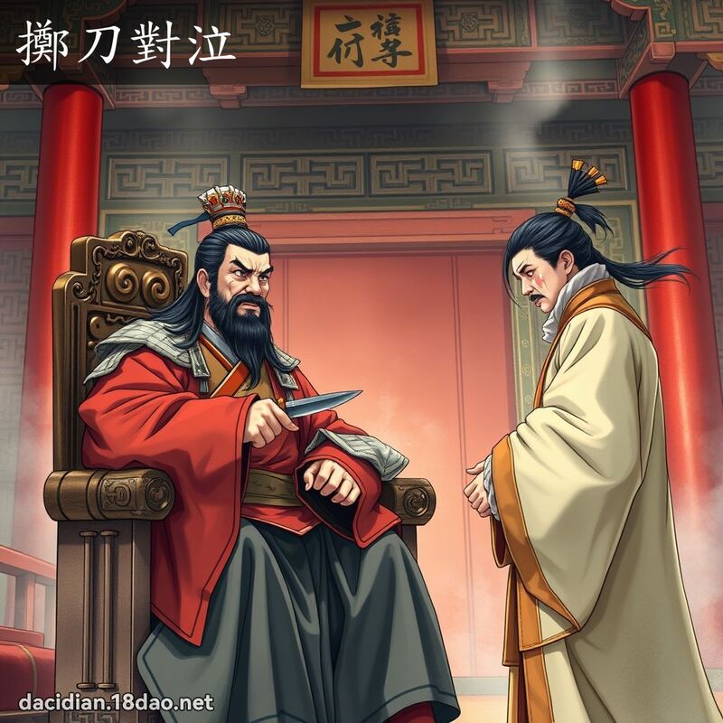 掷刀对泣 - 国语大辞典配图