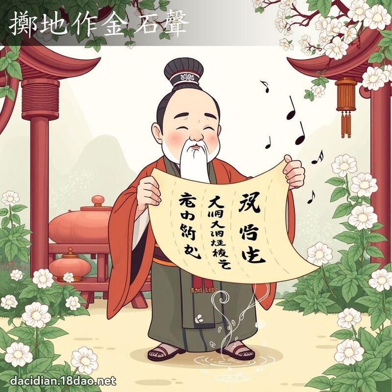 擲地作金石聲 - 國語大辭典配圖