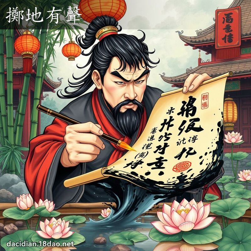 擲地有聲 - 國語大辭典配圖