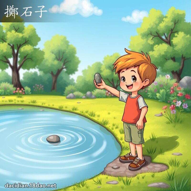 擲石子 - 國語大辭典配圖