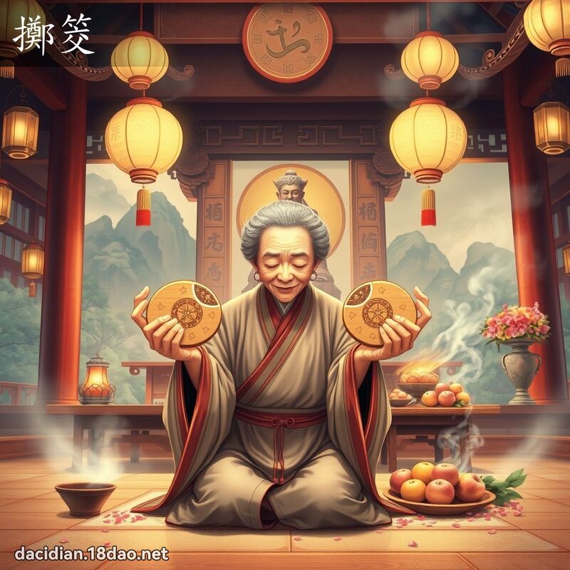 擲筊 - 國語大辭典配圖