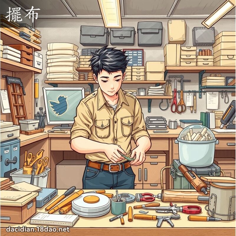 擺布 - 國語大辭典配圖