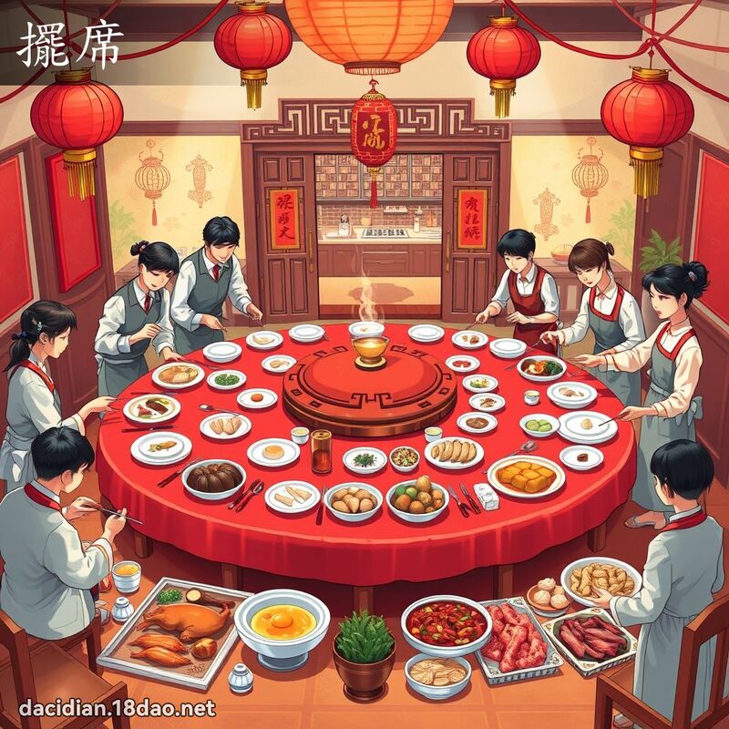 摆席 - 国语大辞典配图