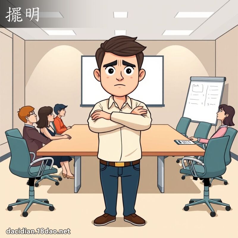 摆明 - 国语大辞典配图