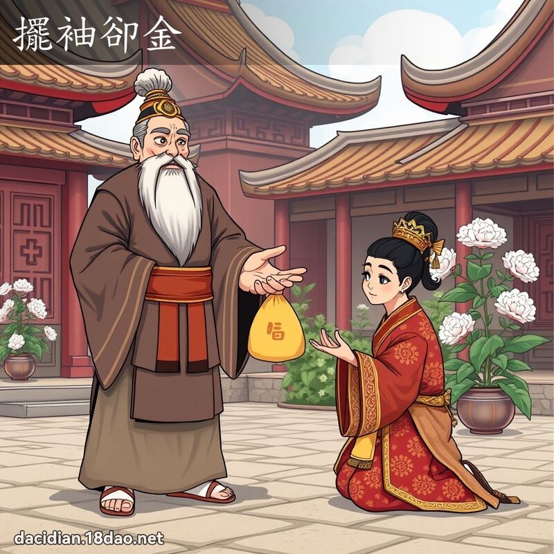 摆袖却金 - 国语大辞典配图