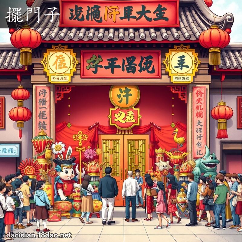 摆门子 - 国语大辞典配图