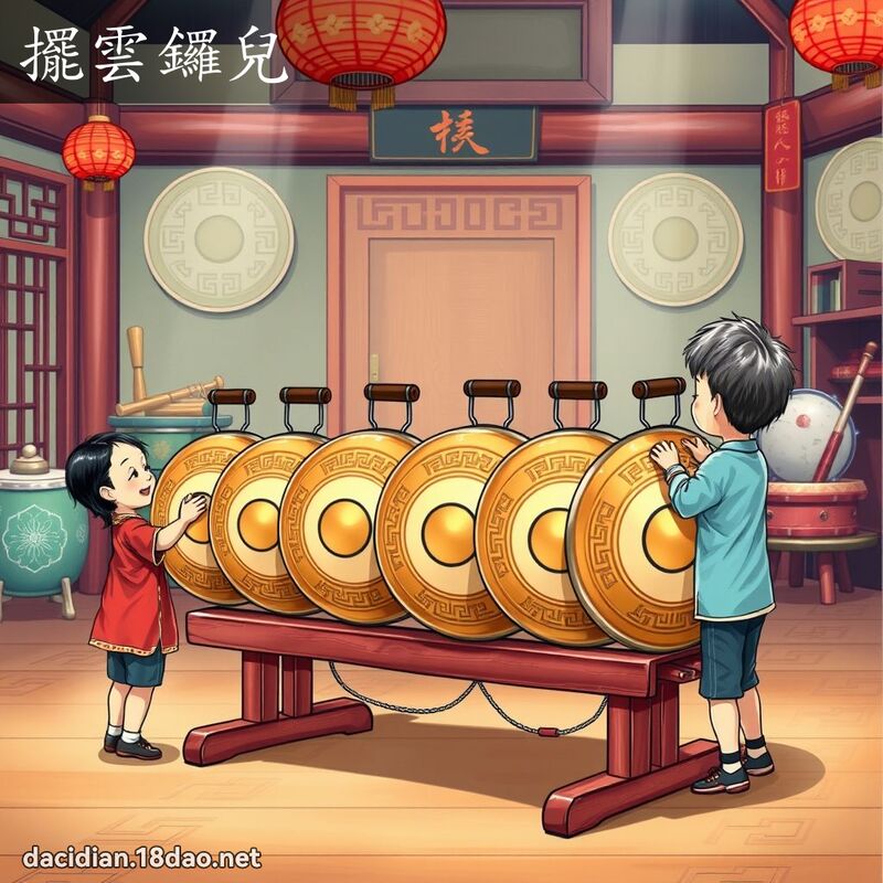 擺雲鑼兒 - 國語大辭典配圖