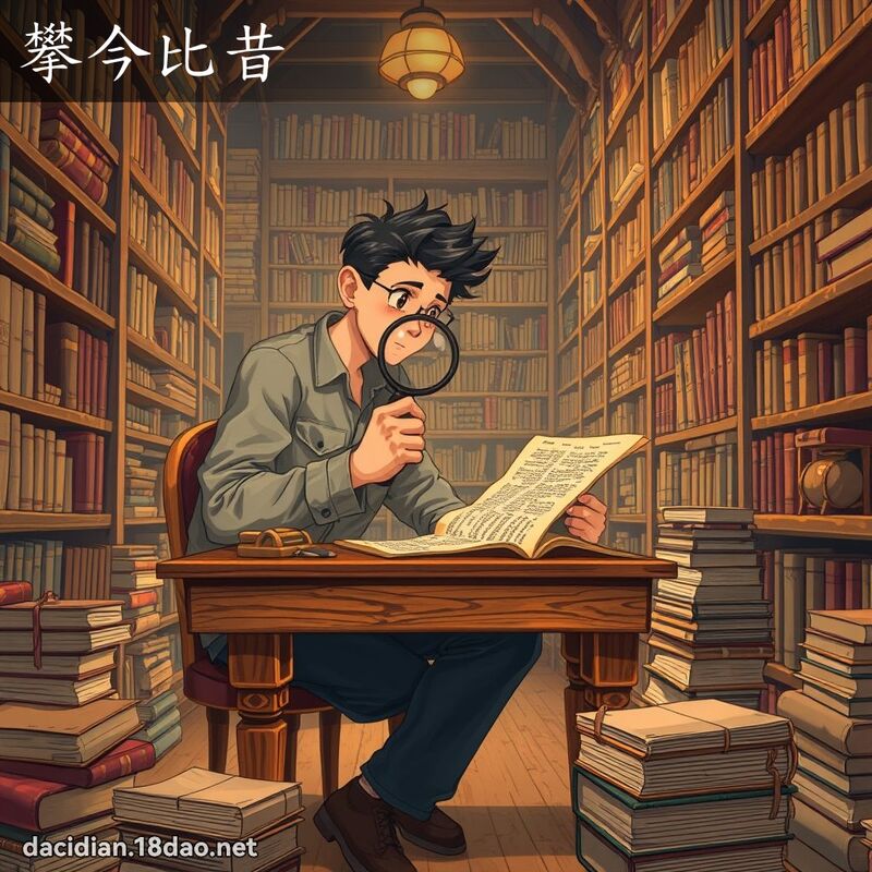 攀今比昔 - 國語大辭典配圖