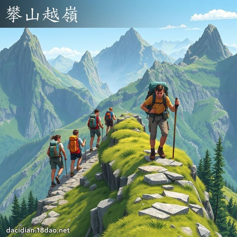 攀山越岭 - 国语大辞典配图