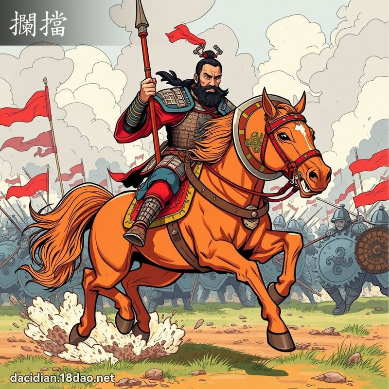 攔擋 - 國語大辭典配圖