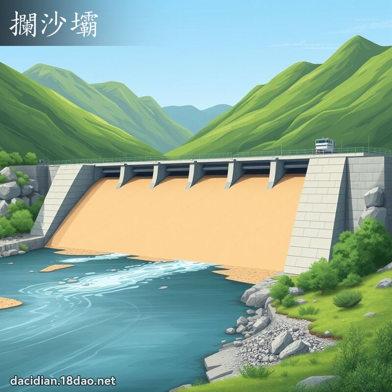 攔沙壩 - 國語大辭典配圖
