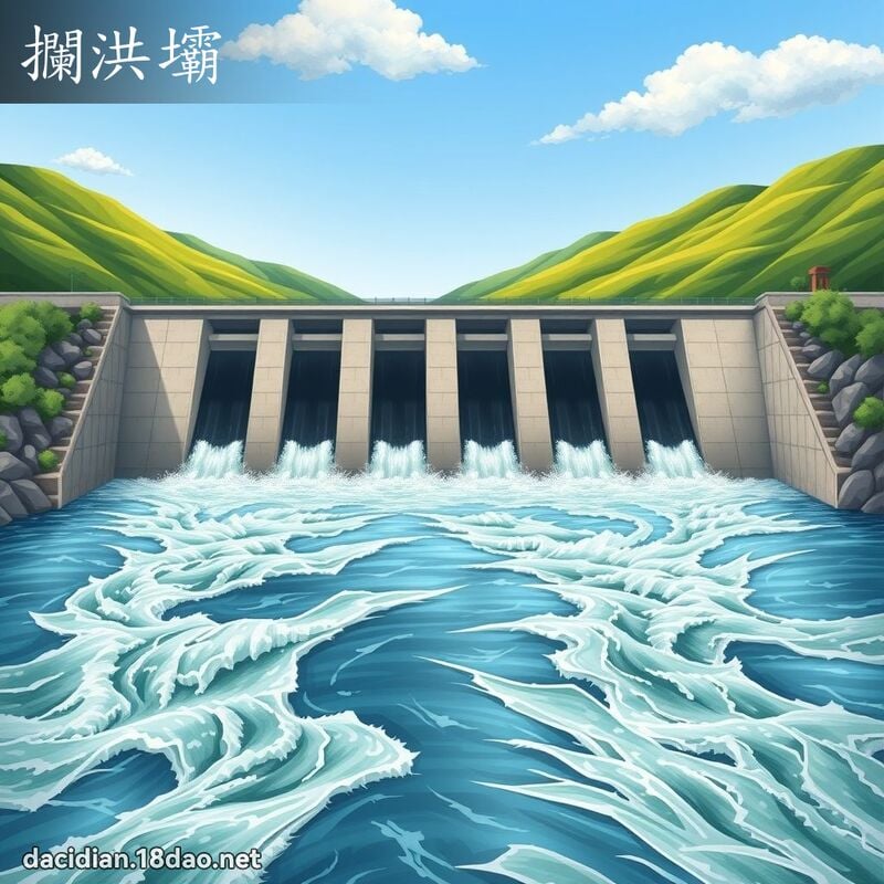 攔洪壩 - 國語大辭典配圖