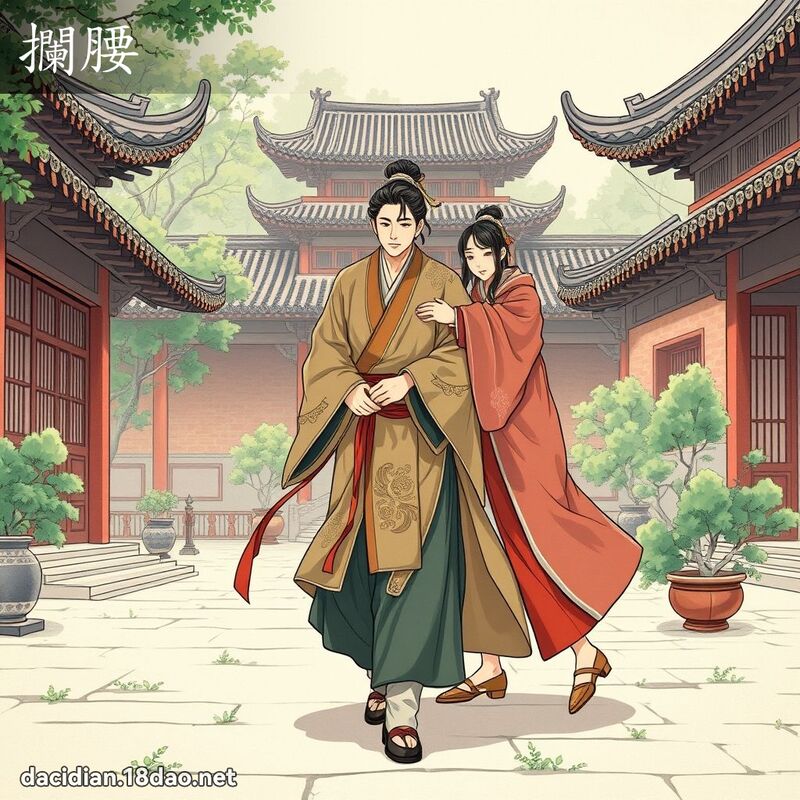 拦腰 - 国语大辞典配图