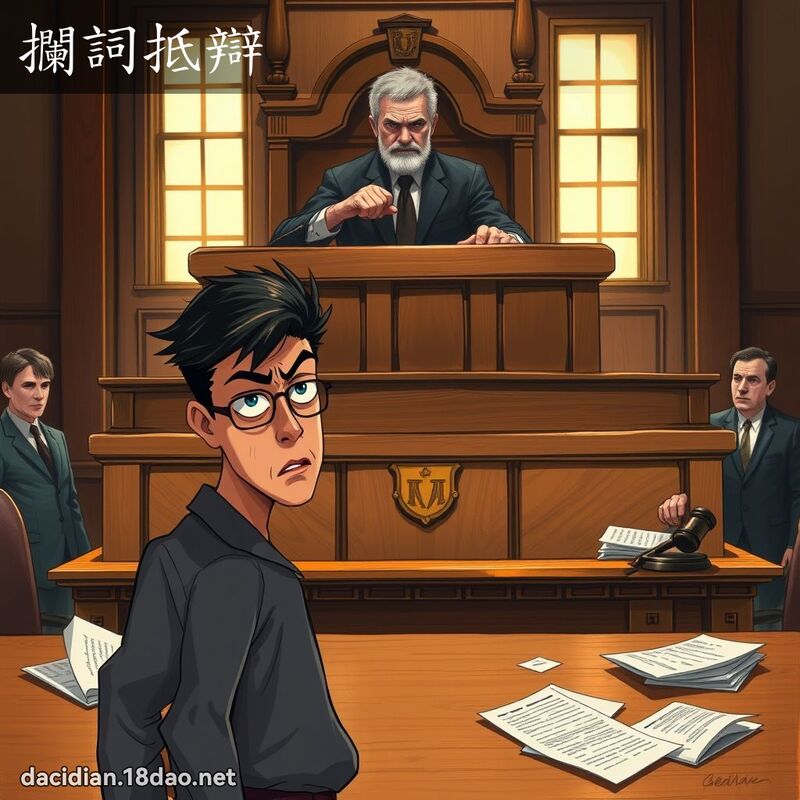 攔詞抵辯 - 國語大辭典配圖