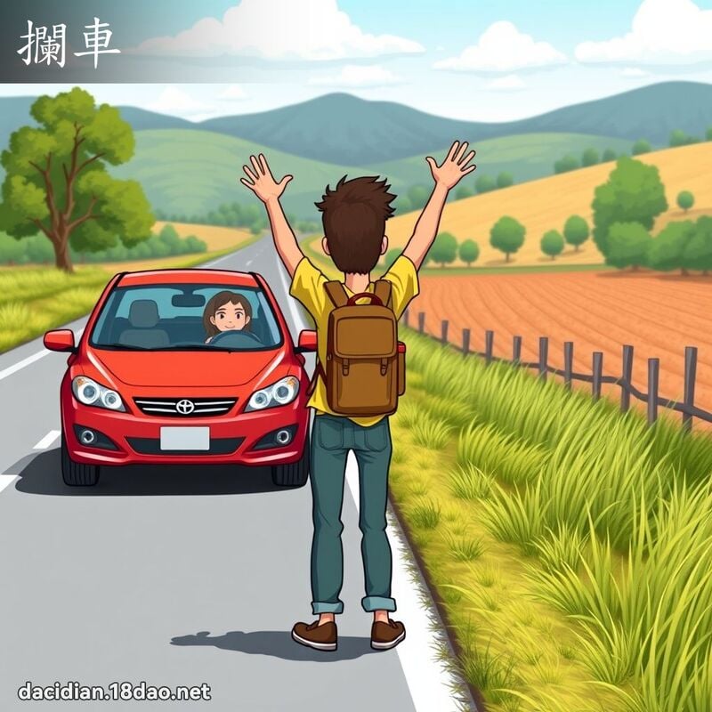 攔車 - 國語大辭典配圖