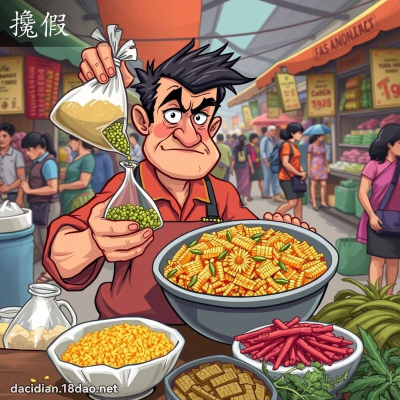 攙假 - 國語大辭典配圖
