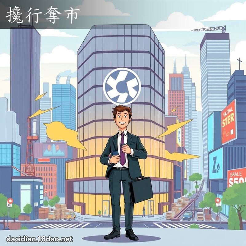 搀行夺市 - 国语大辞典配图