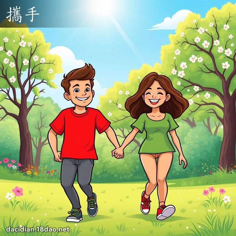 携手 - 国语大辞典配图