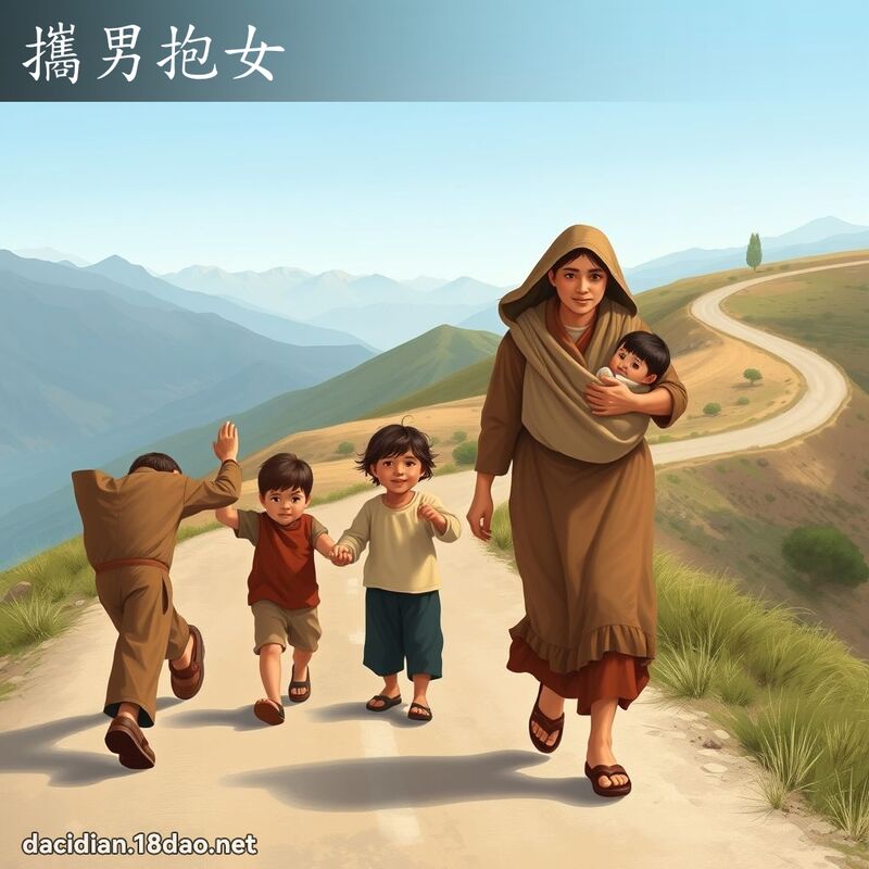 攜男抱女 - 國語大辭典配圖