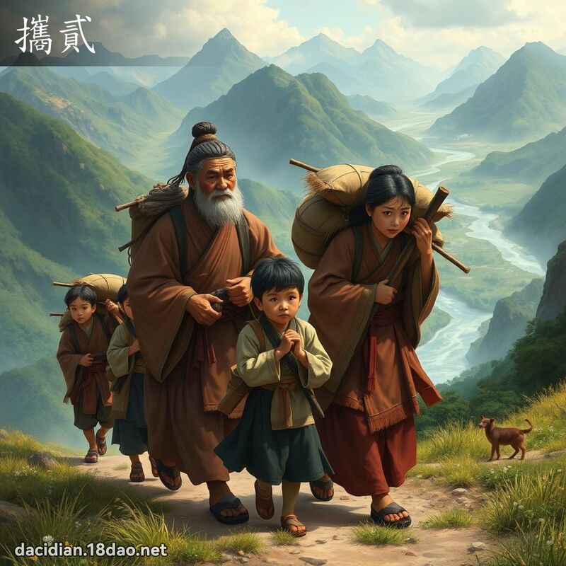 攜貳 - 國語大辭典配圖