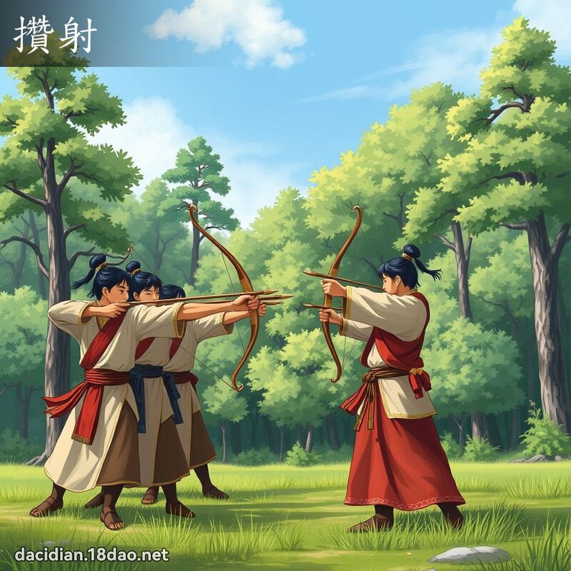攒射 - 国语大辞典配图