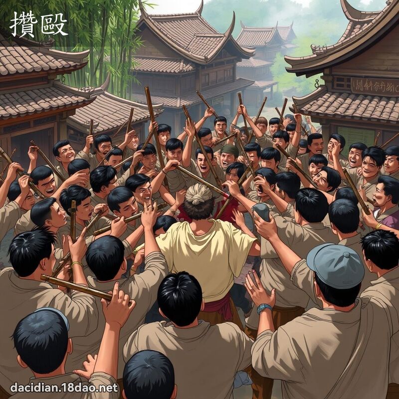 攒殴 - 国语大辞典配图