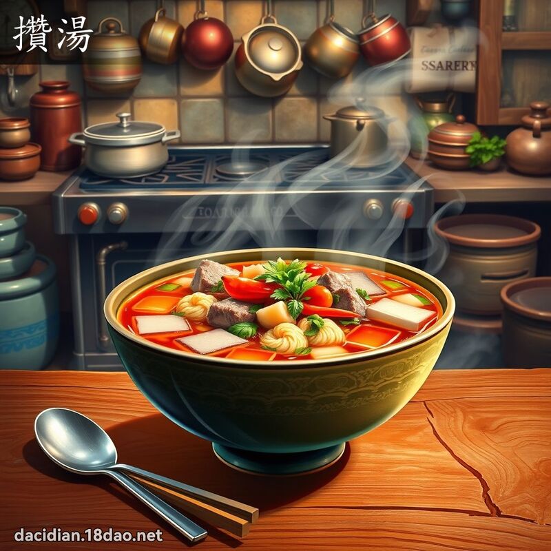 攒汤 - 国语大辞典配图